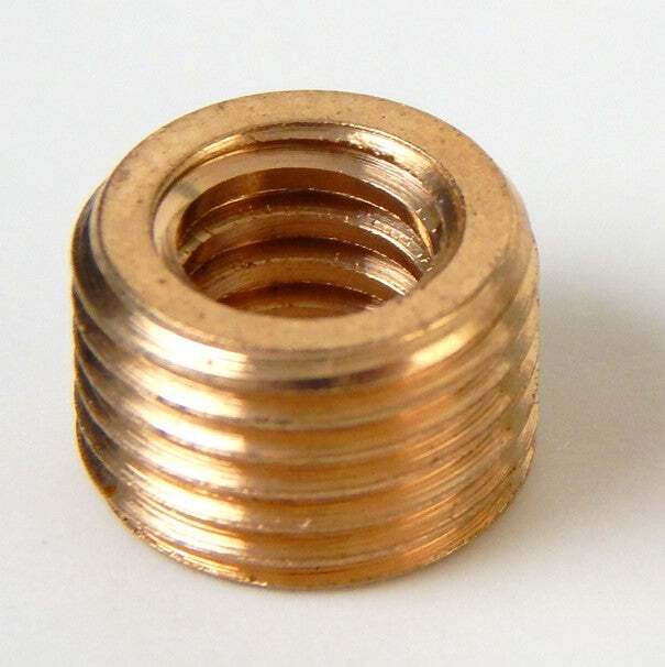 Solid Brass Reducer 1/8 IP M – 1/4-20 or 1/4-27 F Lighting Parts