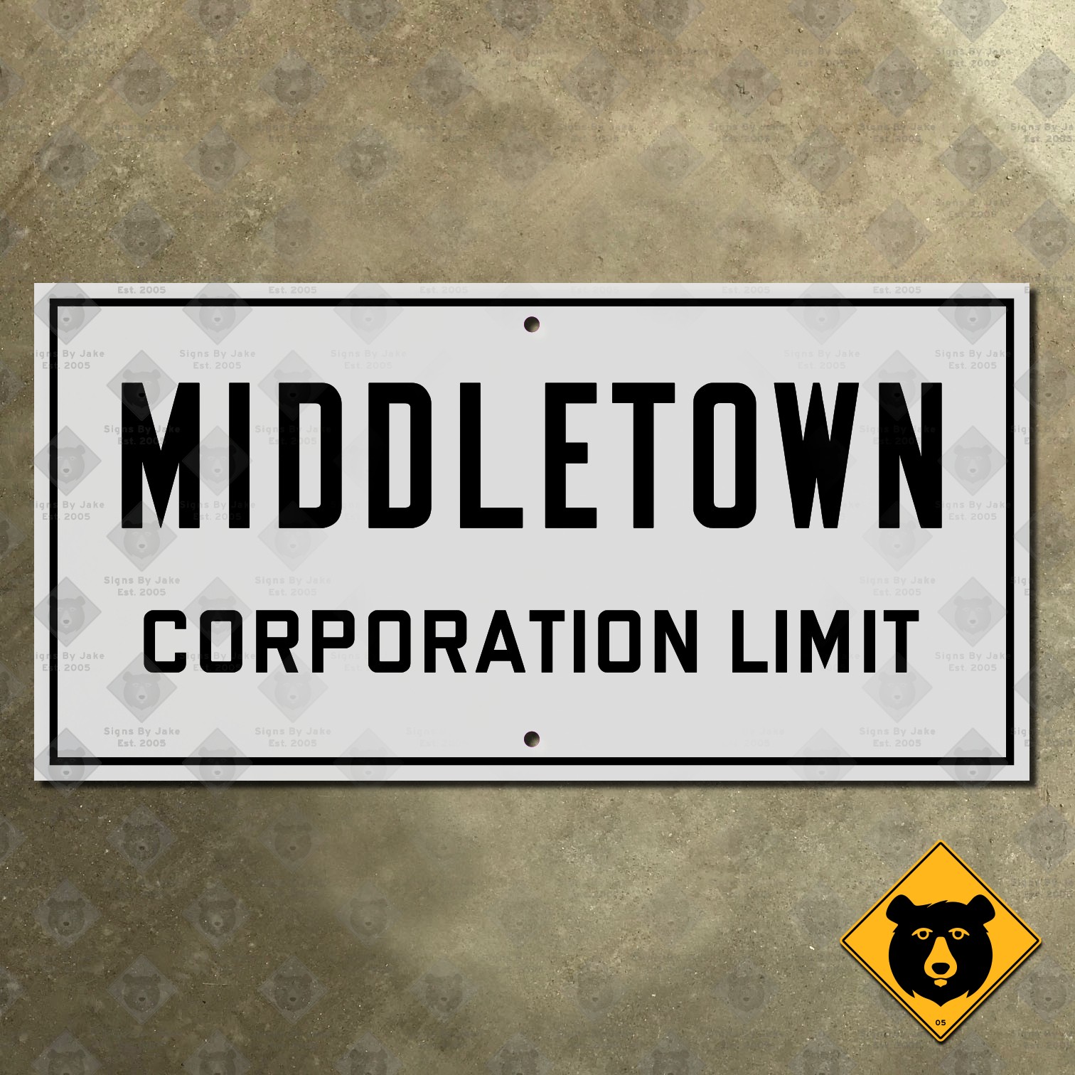 Middletown Ohio corporate city limit road highway street sign 1926 welcome 24×12