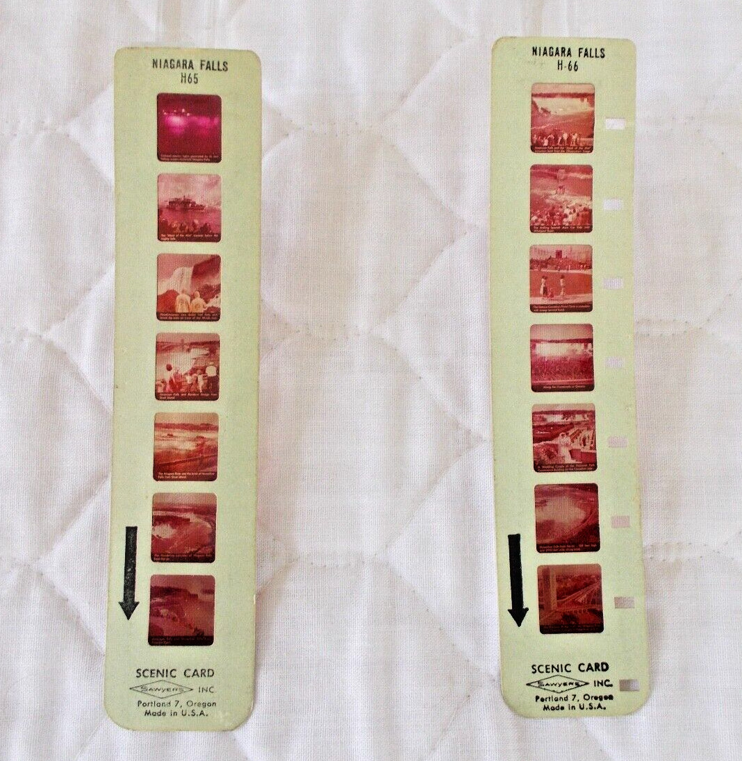 Vintage Sawyers Scenic Cards Niagra Falls #65 & #66 For Use With Single Viewer