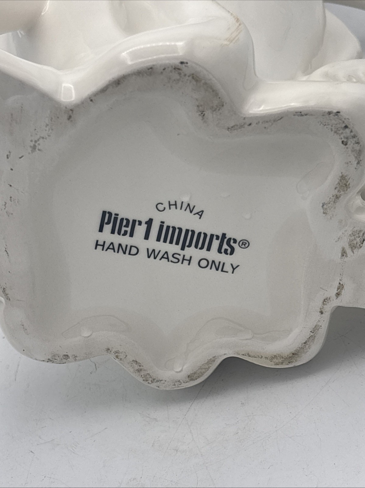 RARE Pier 1 OCTOPUS PITCHER, Ceramic Earthenware, 9.5” T; White