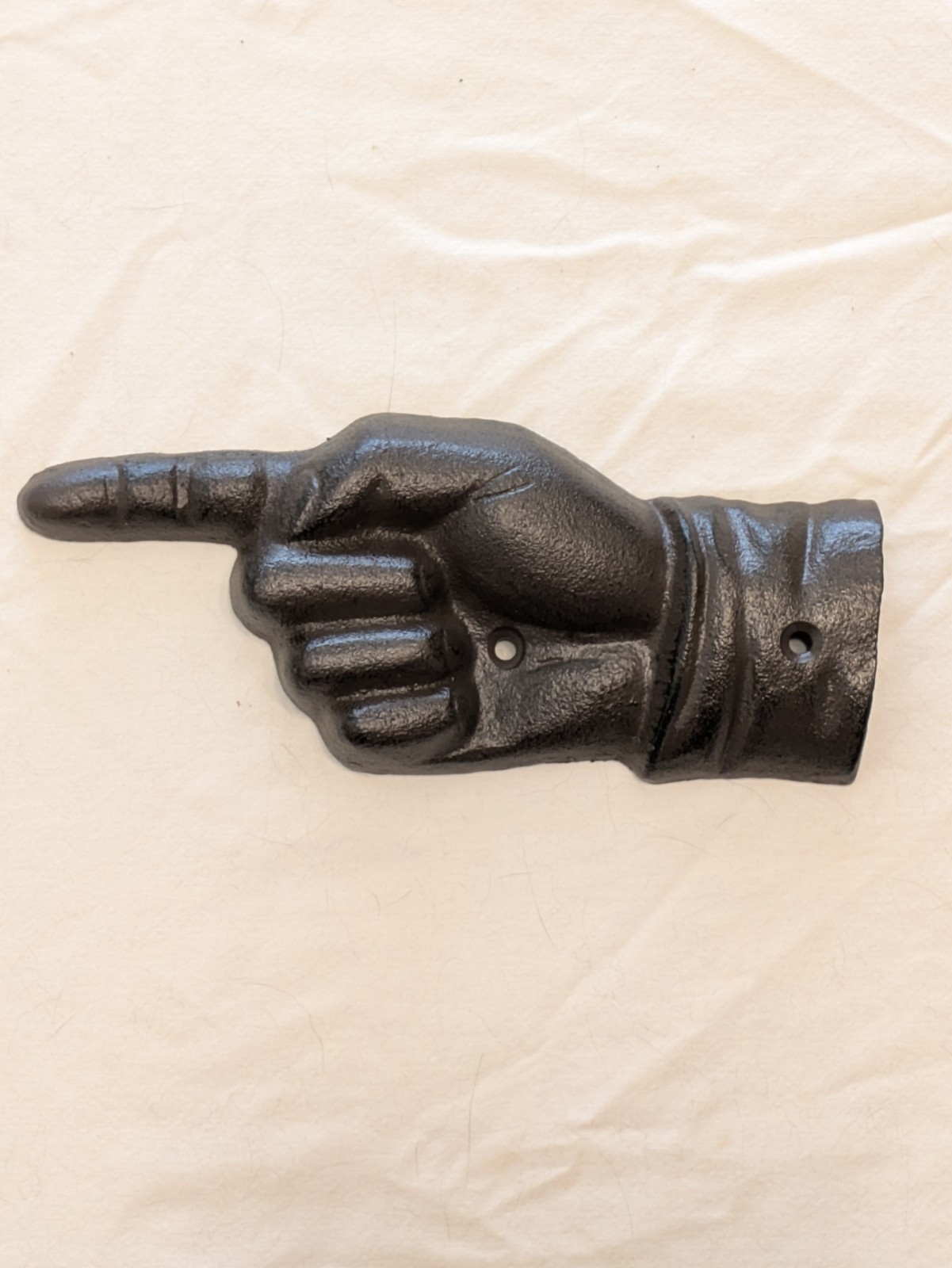 Vintage Style Cast Iron Pointing Finger Right Hand