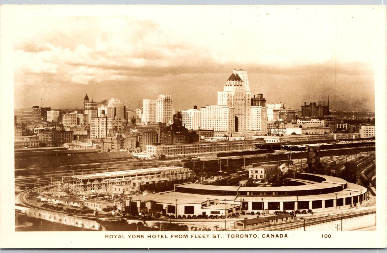 RPPC Royal York Hotel From Fleet St Toronto Canada 1930s Photo Postcard E49