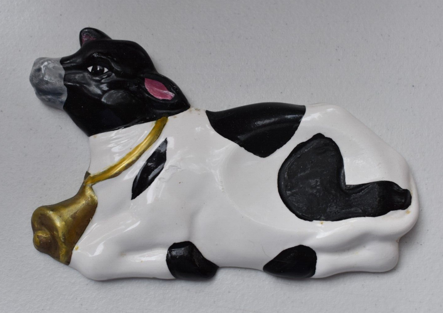 HOLSTEIN COW SPOON REST Vintage 1990’s ACME International Ceramic Hand-Painted