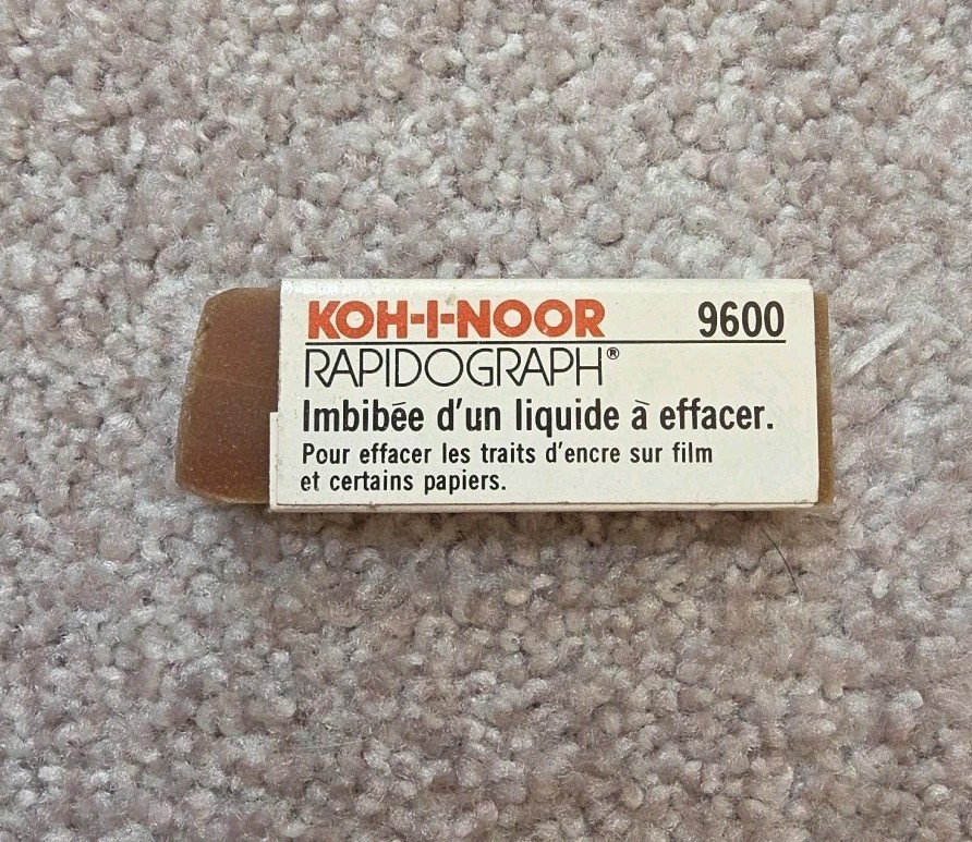 Koh-I-Noor 9600 PT 20 Ink Eraser for Film & Selected Papers Made in Germany