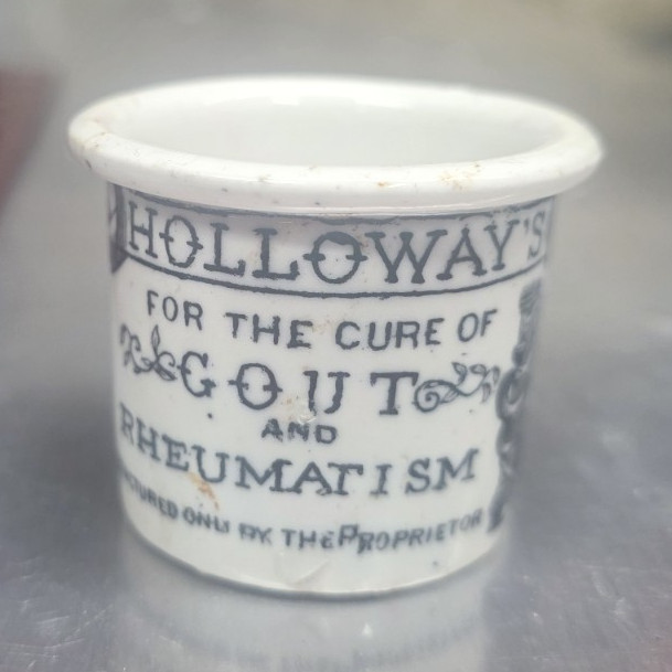Antique Victorian Holloway’s Ointment Pot Apothecary 533 Oxford St London