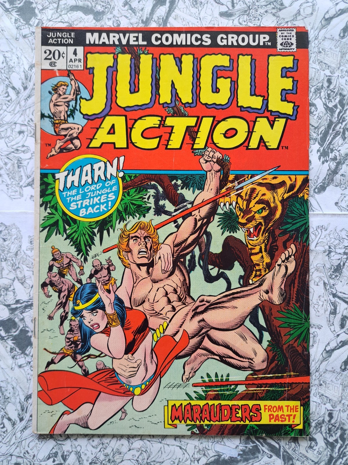 Jungle Action #4 Gil Kane and Frank Giacoia Cover Marvel Comics 1973