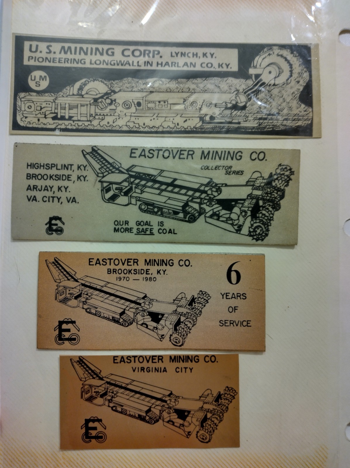 CRAZY RARE U.S. STEEL COAL COMPANY AND EASTOVER COAL CO. DUKE POWER OWNED MINERS