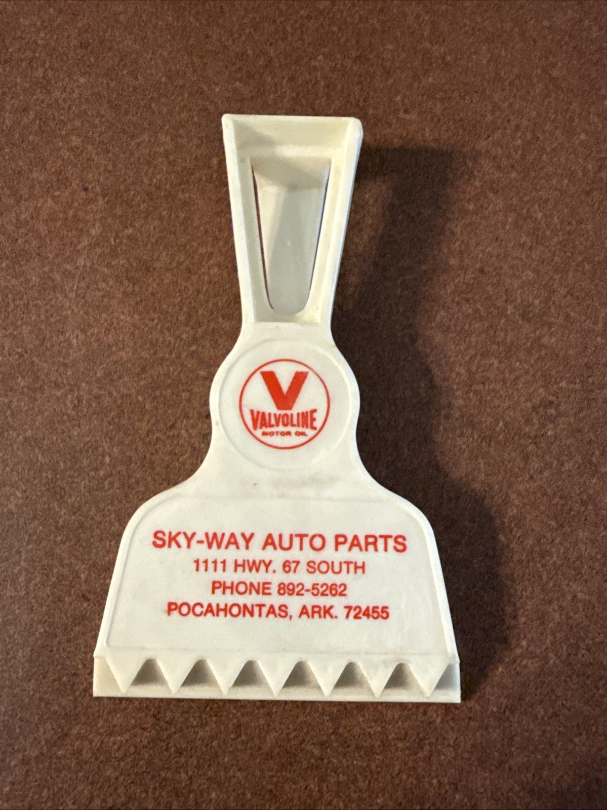 Vintage Valvoline Ice Scraper Sky-Way Auto Parts Pocahontas, Arkansas