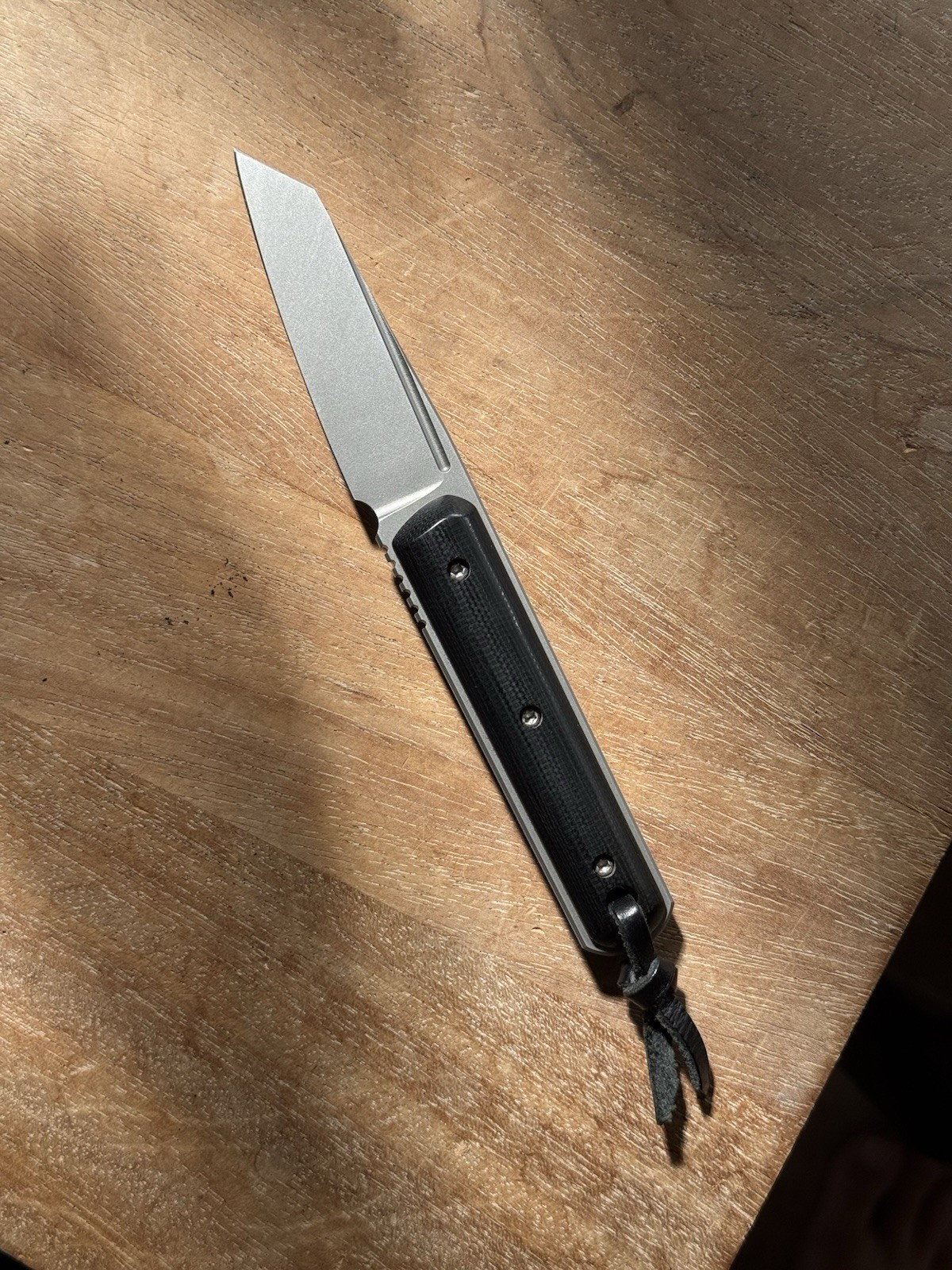 Justin Lundquist Feist Fixie Custom Handmade Fixed Blade Magnacut Reverse Tanto
