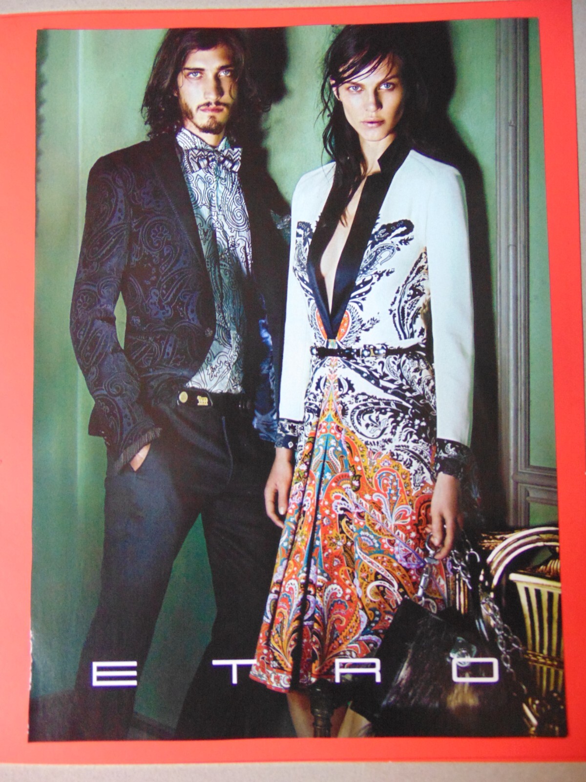 2011 ETRO Couple Model Fashion art print ad