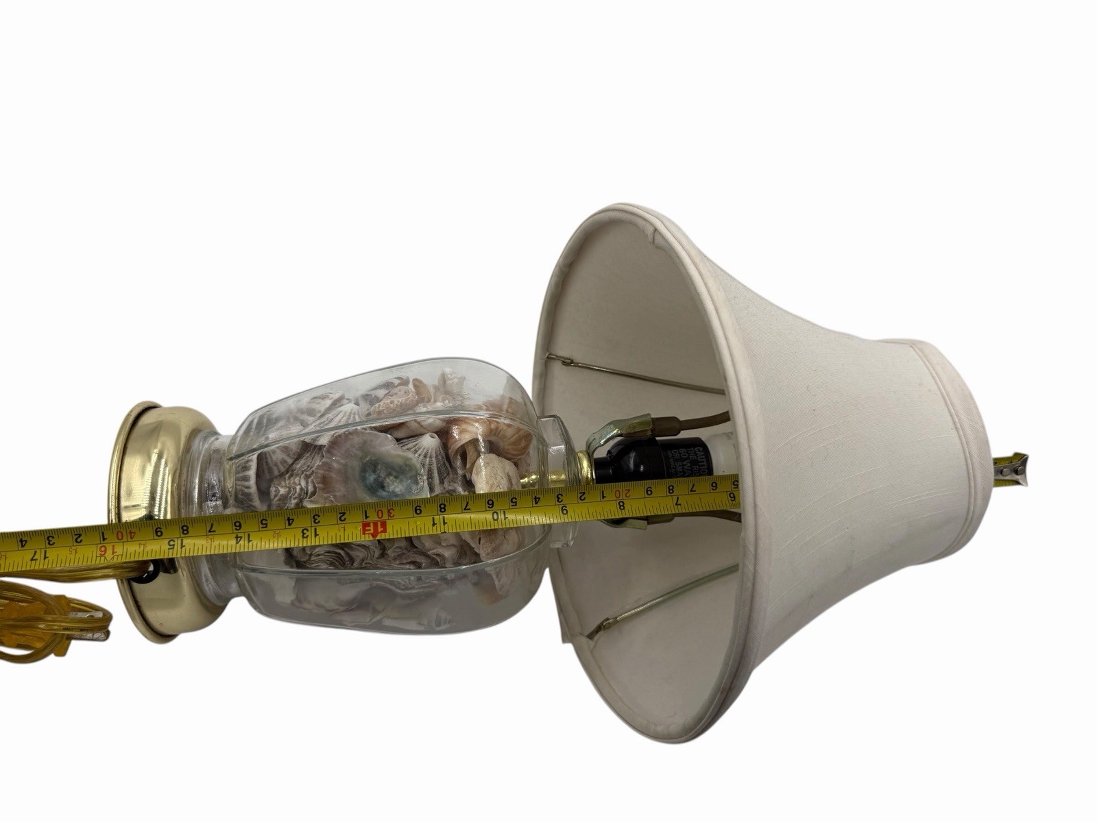 🐚🐚🐚Seashell Filled Lamp With Shade Included, 16in Tall✨✨