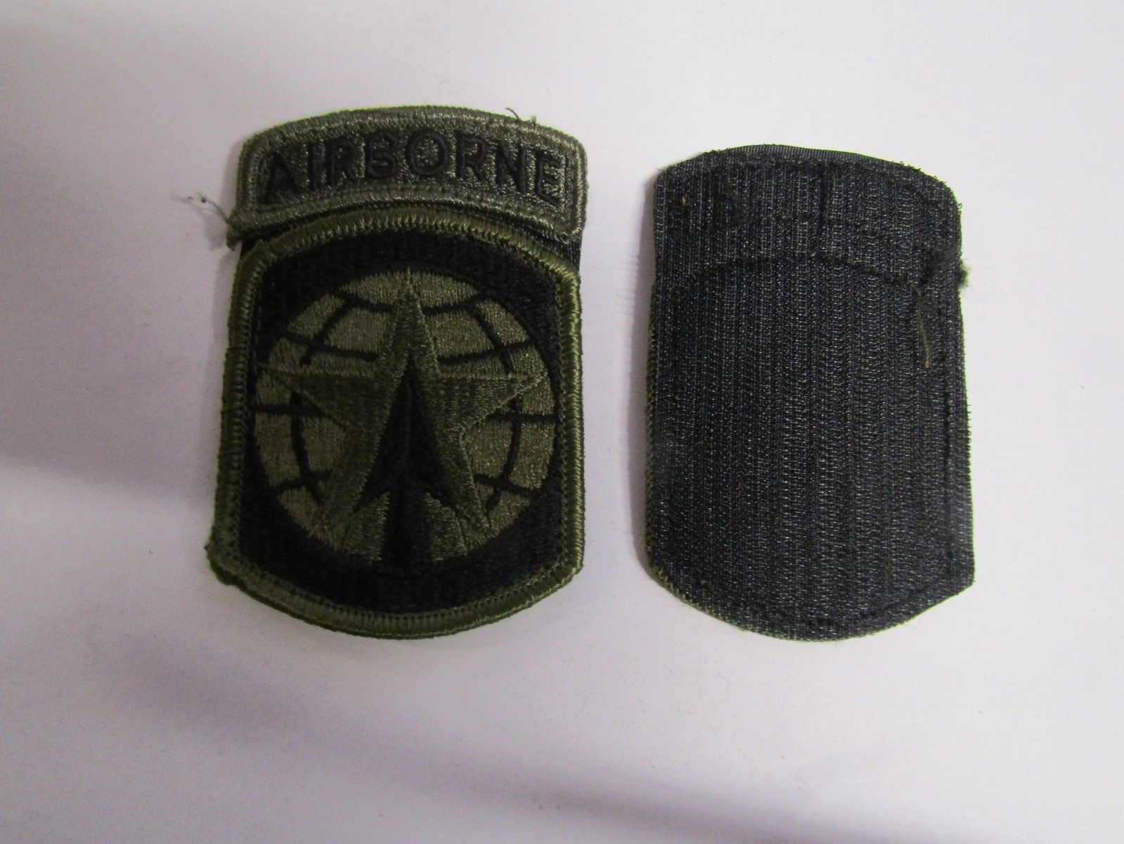 MILITARY PATCH HOOK AND LOOP SET OF 2 16TH POLICE BRIGADE WITH AIRBORNE TAB BDU