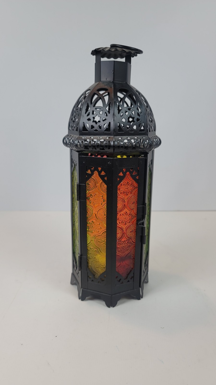 11″ Moroccan Lanterns Decorative Indoor & Outdoor Vintage Candle Holder Black