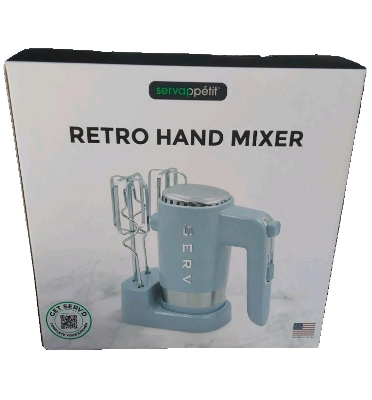 Servappetit Retro Serv 5-Speed Electric Hand Mixer – 300W | Light Blue