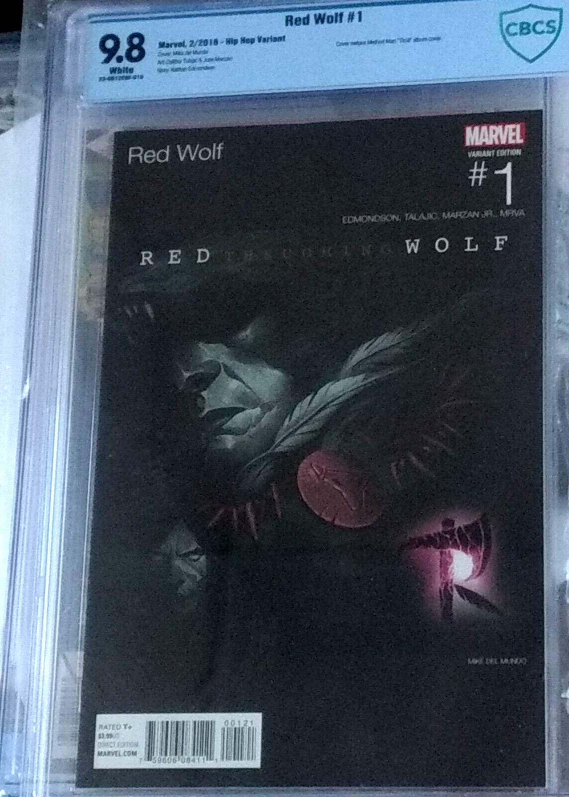 RED WOLF #1 CBCS 9.8 hip hop Variant METHOD MAN TICAL BEST HIP HOP COVER OF ALL