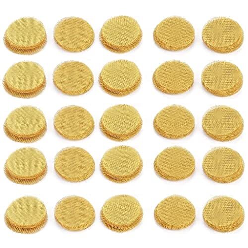100Pack Brass Pipe Screen Filters Long Lasting Round Mesh Filter 3/4″