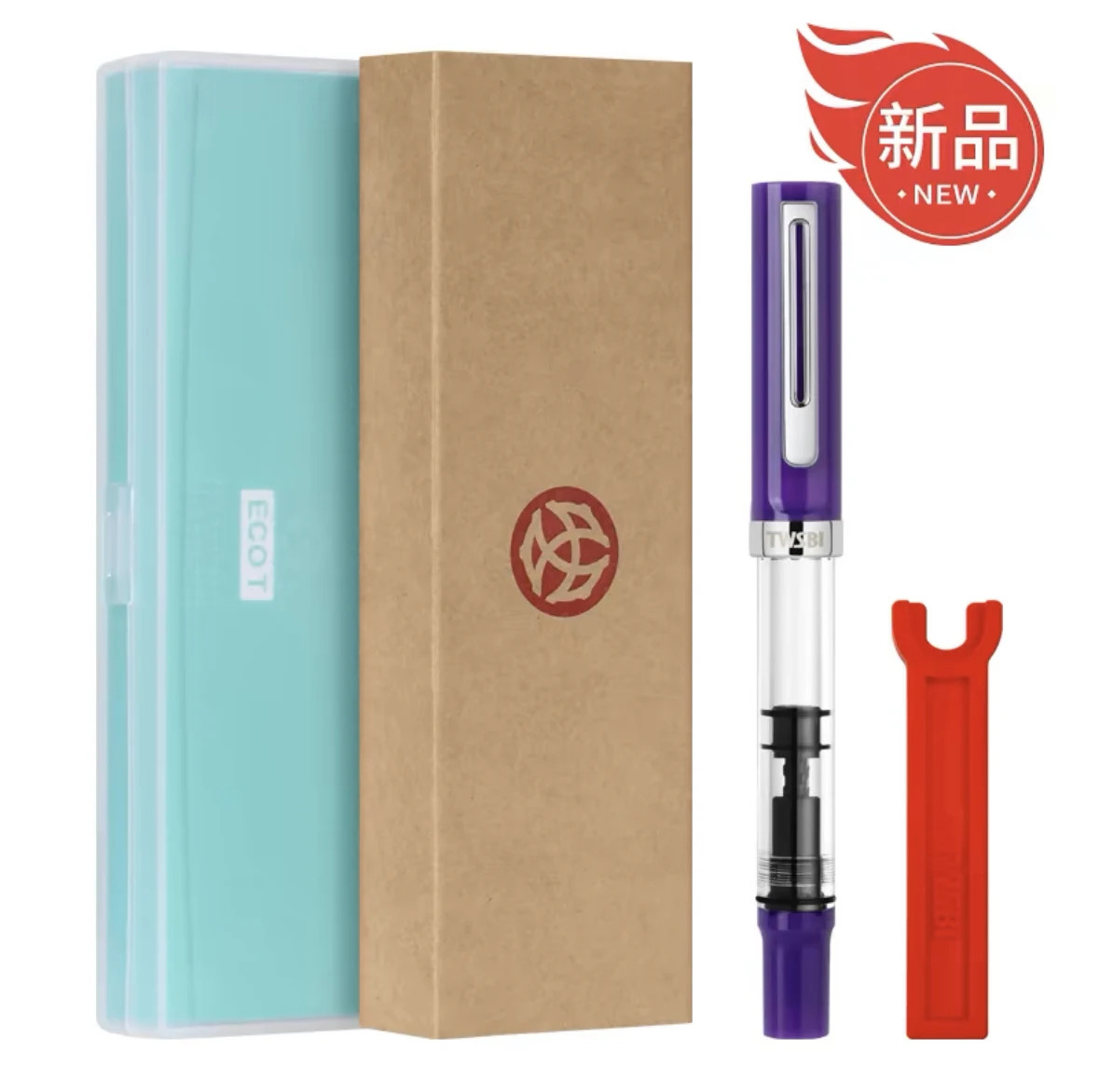 TWSBI ECO Fountain Pen Transparent Piston Resin Multiple Colors Nib Sizes