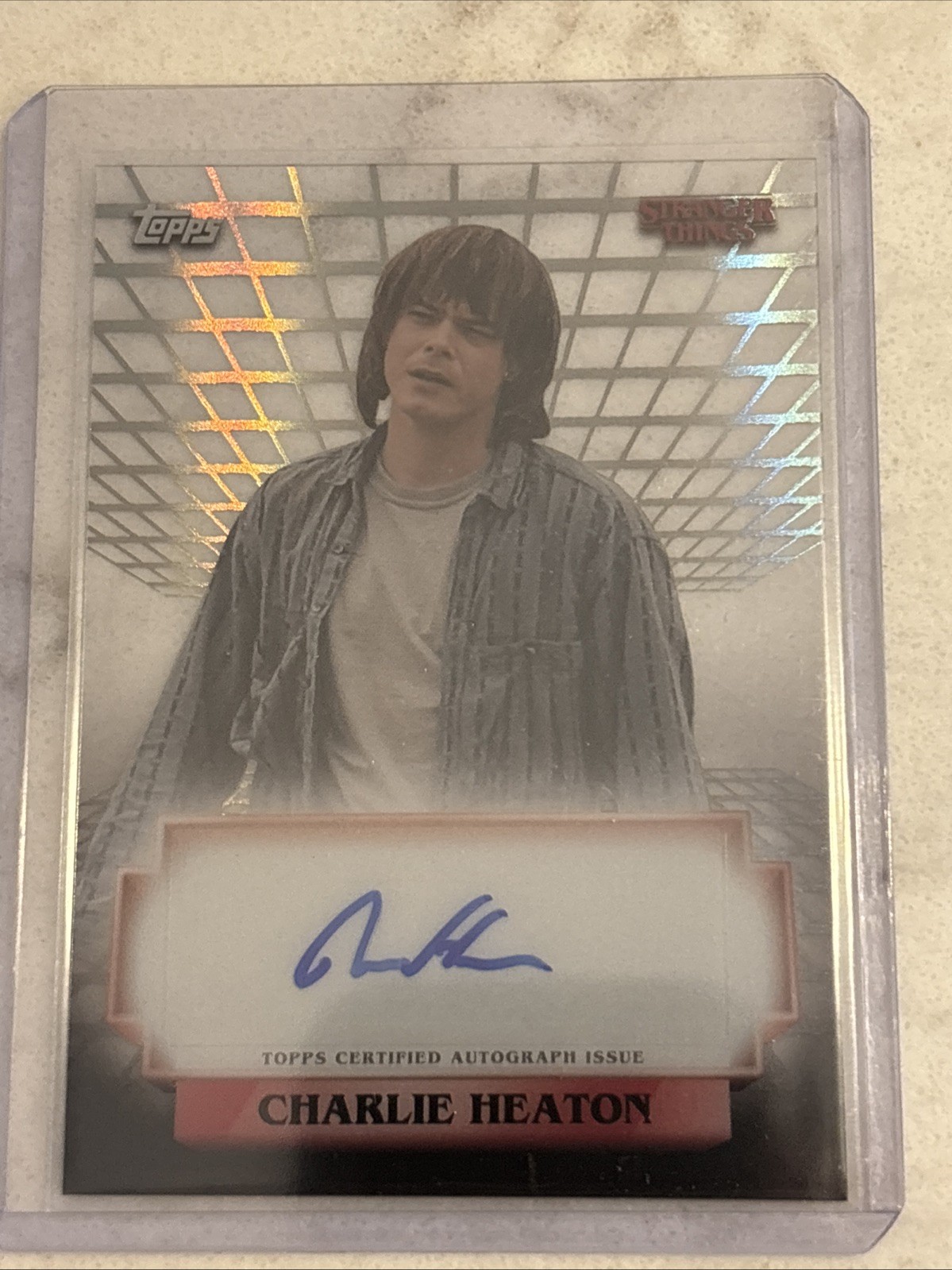 Charlie Heaton Jonathan Byers 2025 Topps Stranger Things High Tek Auto