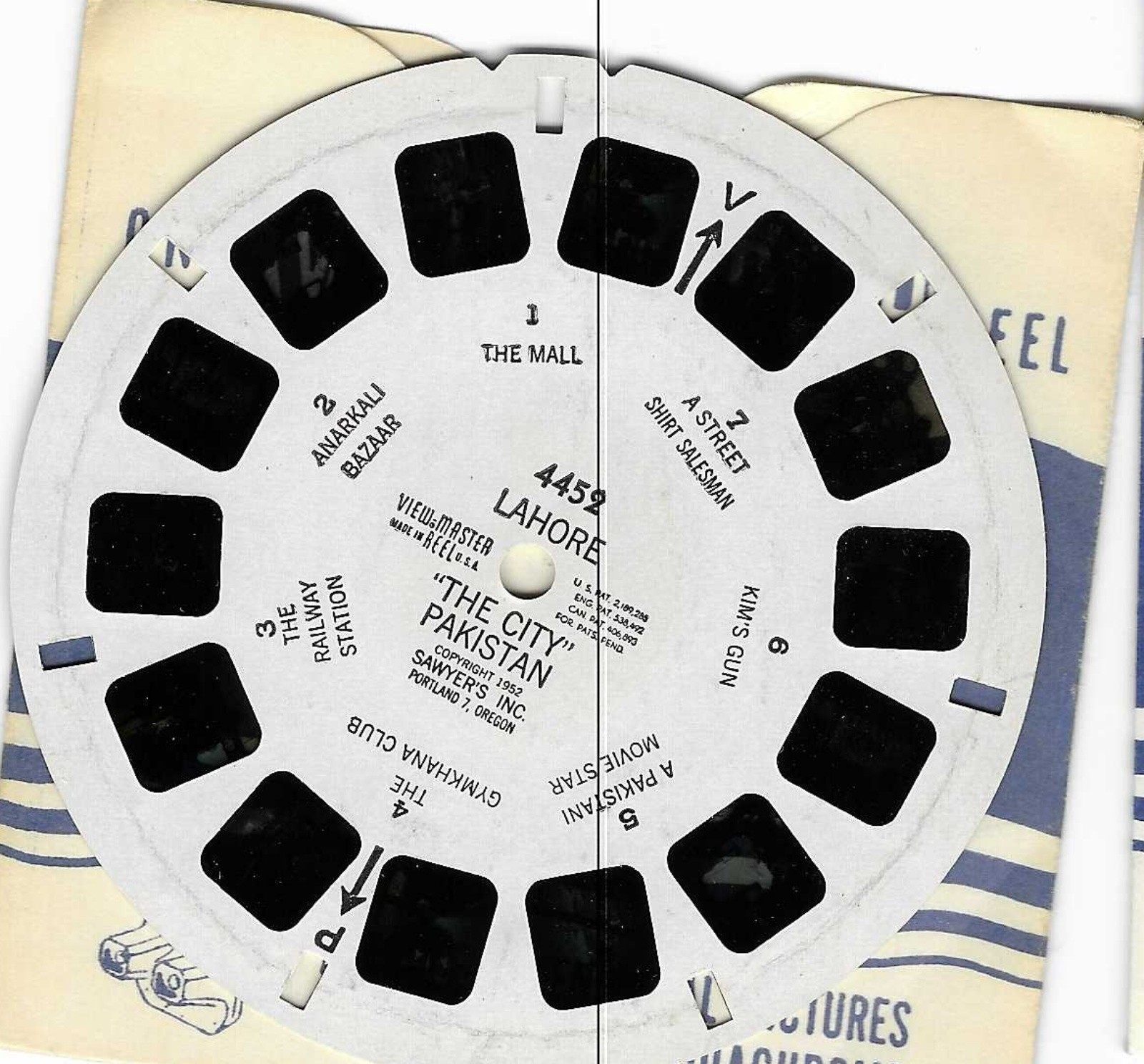 4452 Lahore The City Pakistan 1952 View-master Reel