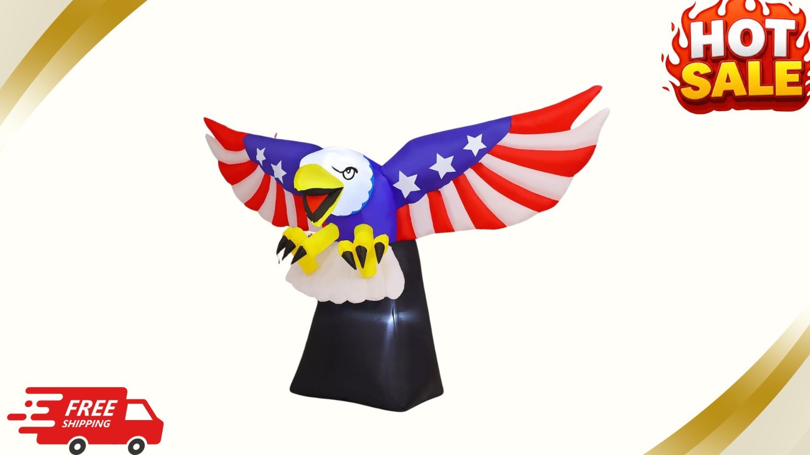 NEW 8.5FT Inflatable Bald Eagle 4th of July Patriotic LED Yard Decor