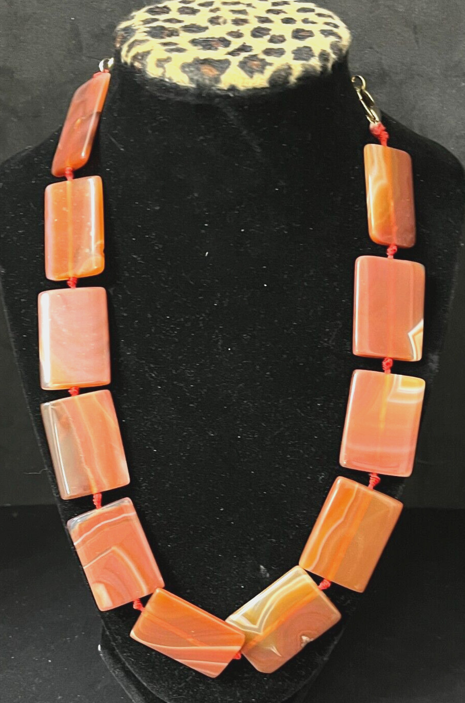 Ancient Old Natural Carnelian Red African Agate Beautiful Neckless