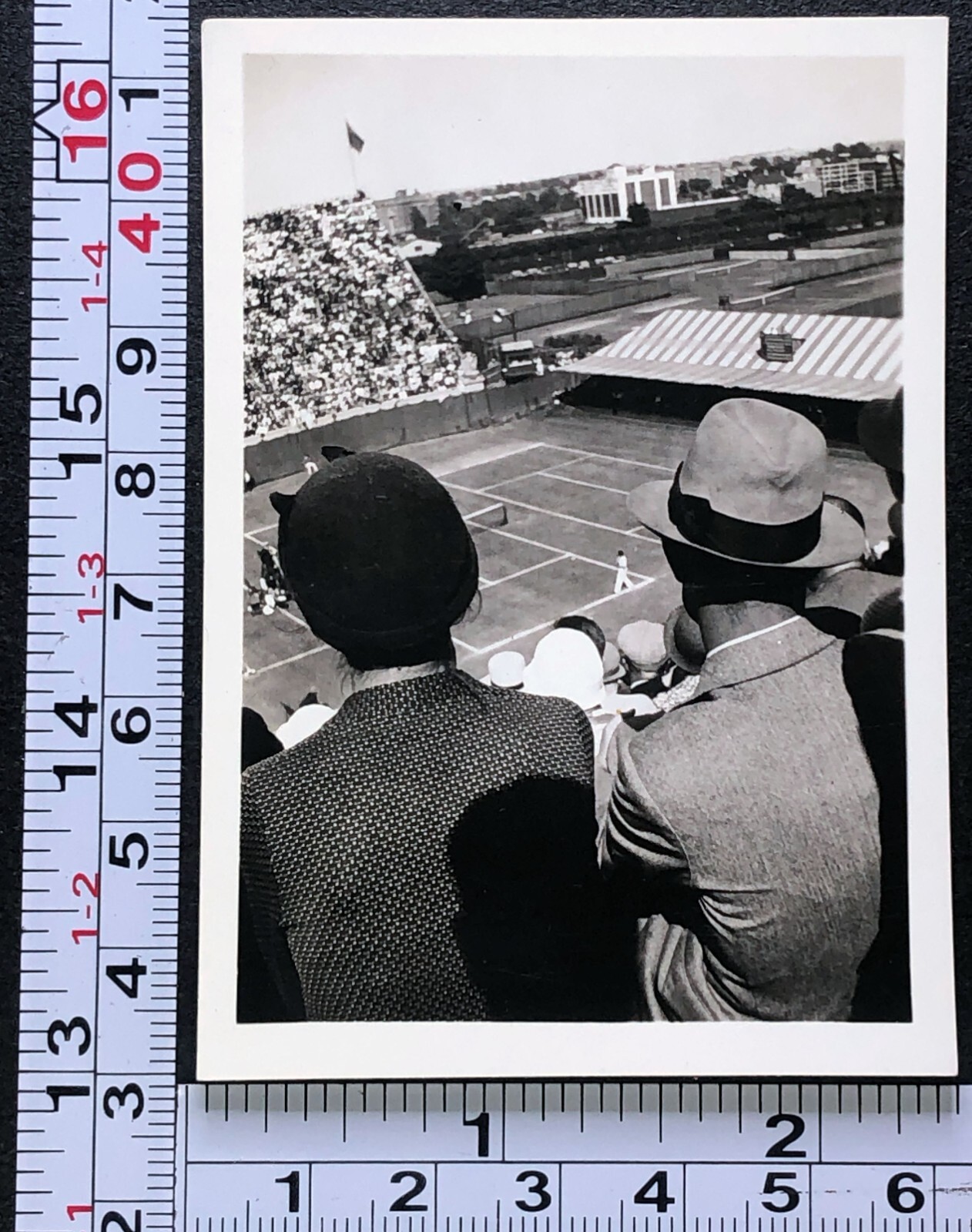 Early Tennis Match Sports Court Stands People Photo Snapshot #9