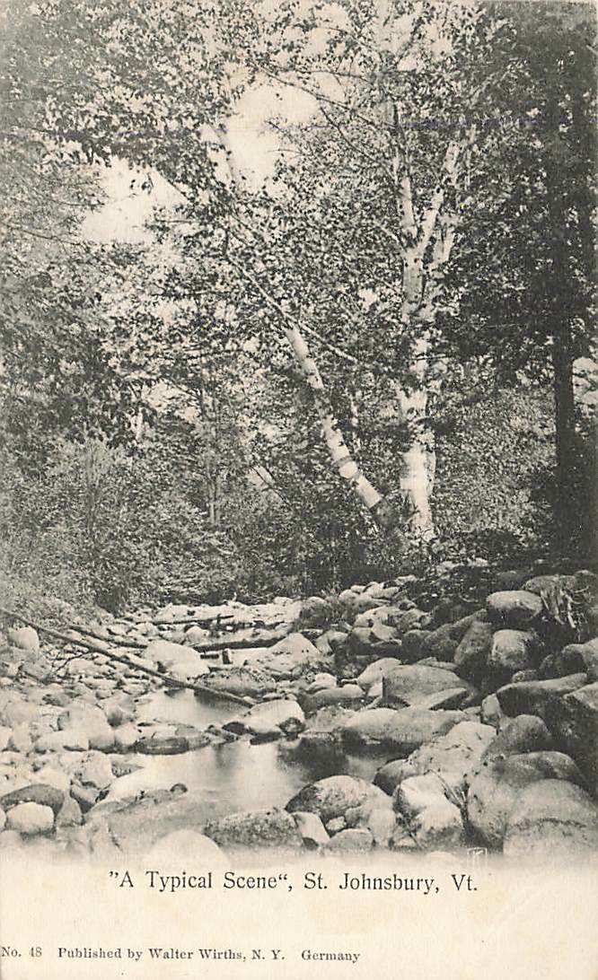 c1905 Rocky Streambed Typical Scene St Johnsbury VT Unposted P34
