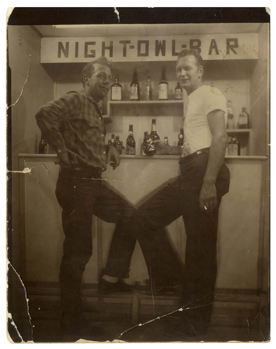 NIGHT OWL GAY BAR (ca. 1950s) Vintage original portrait / pre-Stonewall gay men