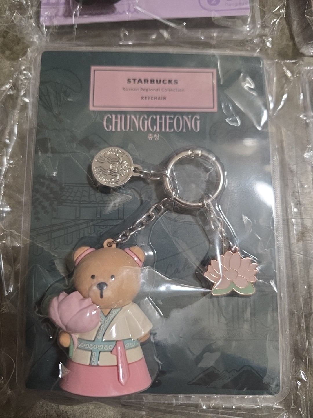 Starbucks Character Bear Charm Keychains South Korea Regional Collection