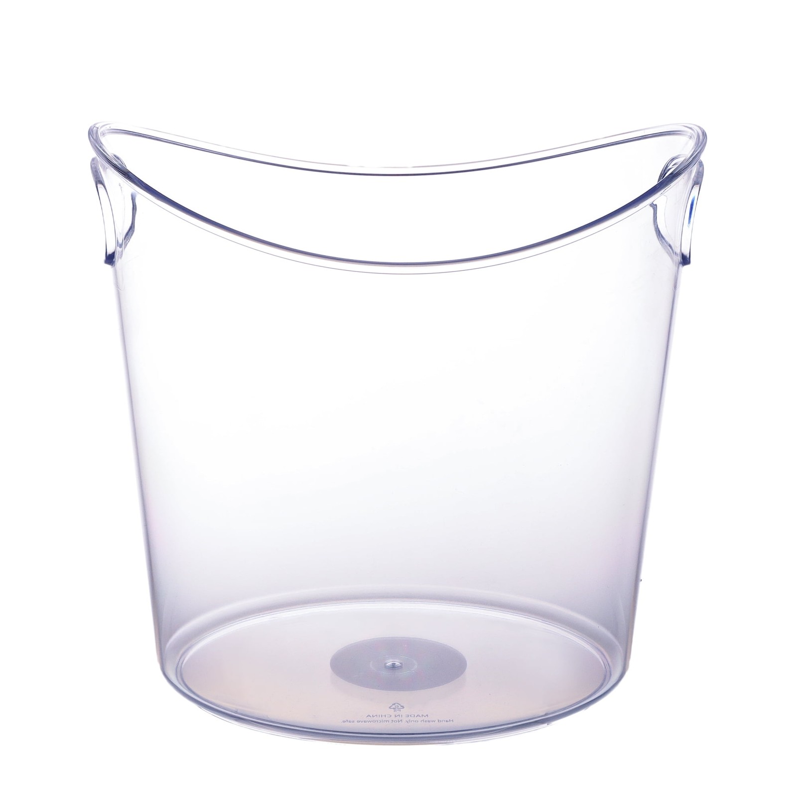 Clear Plastic Ice Bucket with Handle for Parties and Events