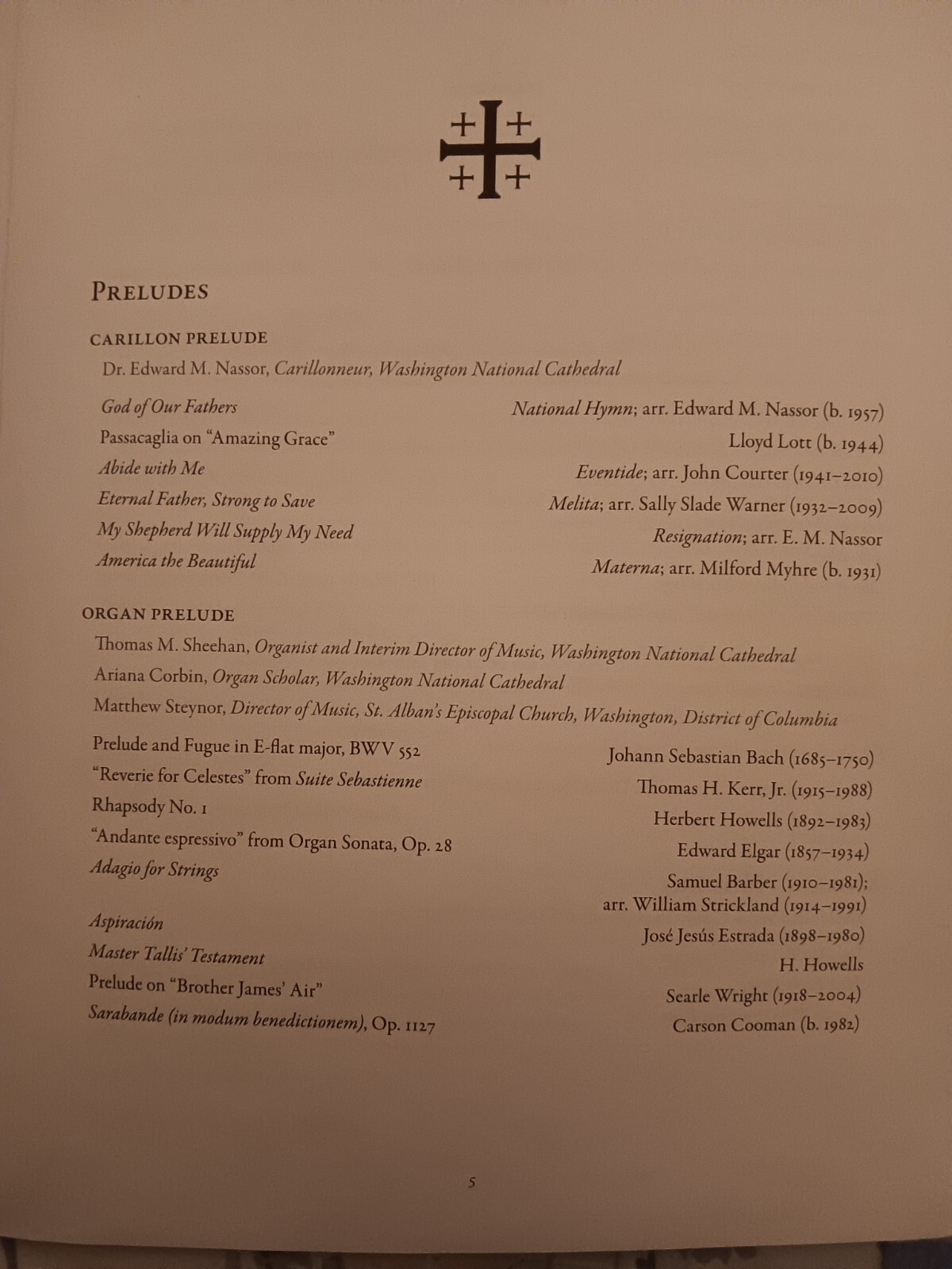 President Jimmy Carter Funeral Program 8.5×11 Copy