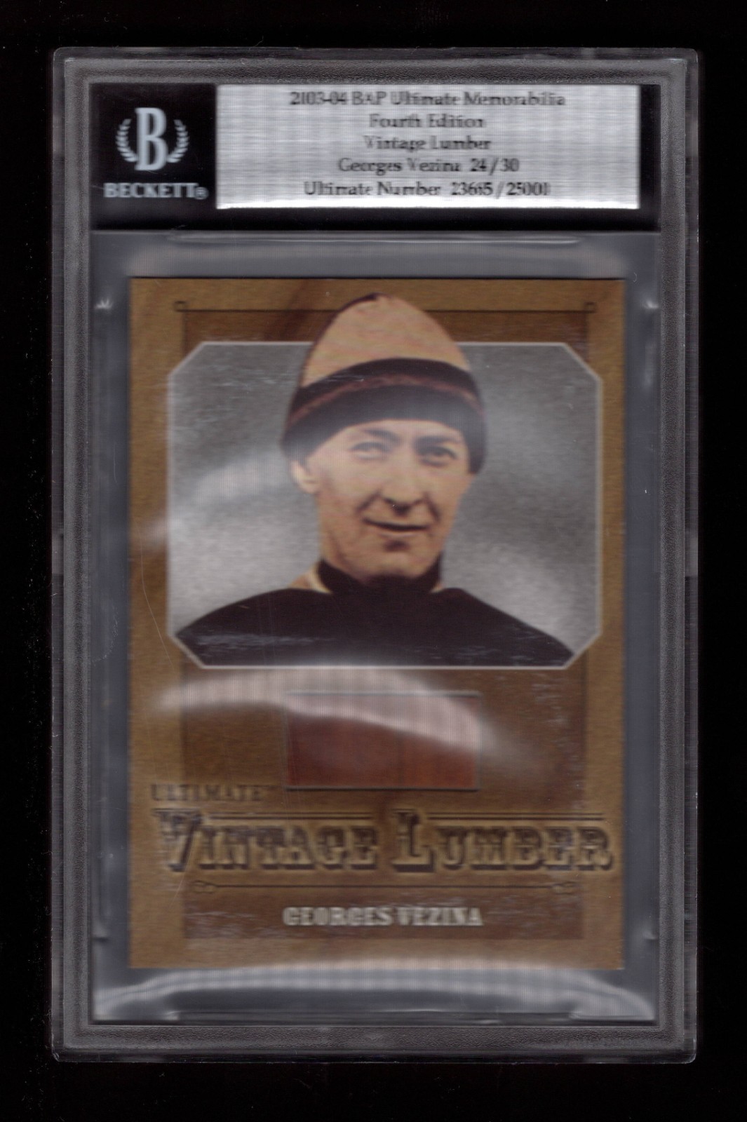 GEORGES VEZINA 2003 ITG Be A Player Ultimate Memorabilia VINTAGE LUMBER 24/30