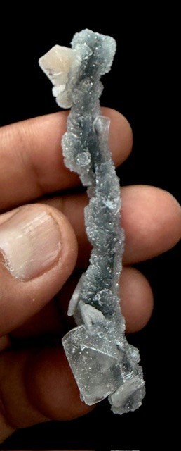 Chalcedony blackish Stalactite formation with Stilbite # 753