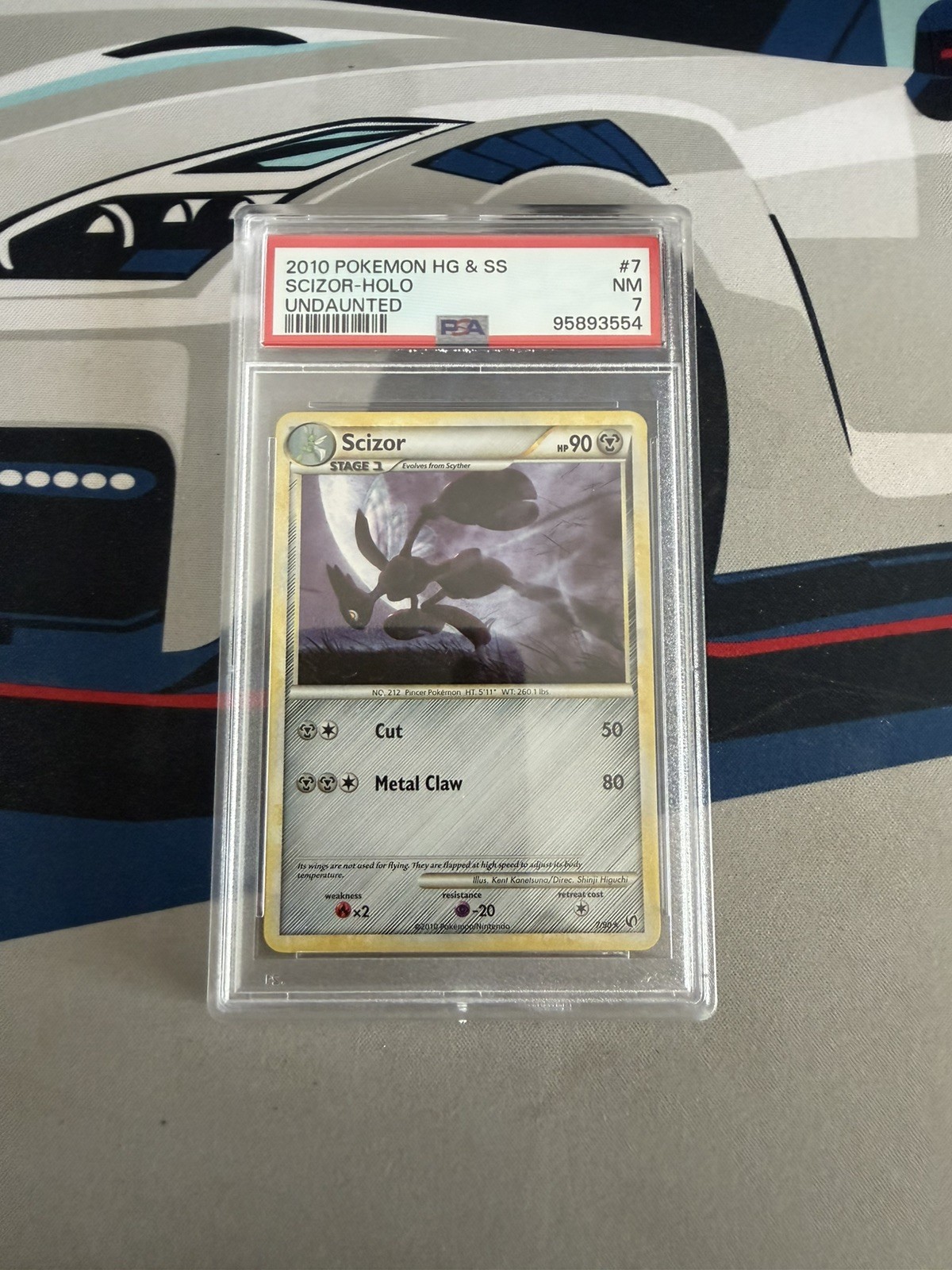 Scizor 7/90 Holo Rare HGSS Undaunted Pokemon PSA 7