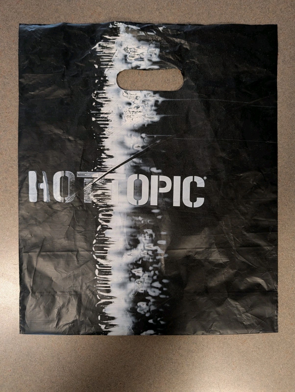 RARE MISPRINT Hot Topic Retail Black Plastic Bag