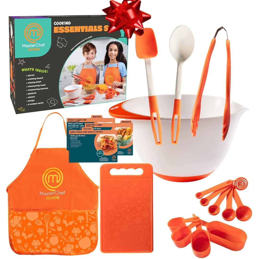 MasterChef Junior Cooking Essentials Set – 9 Pc. Kit Essentials, Multicolor