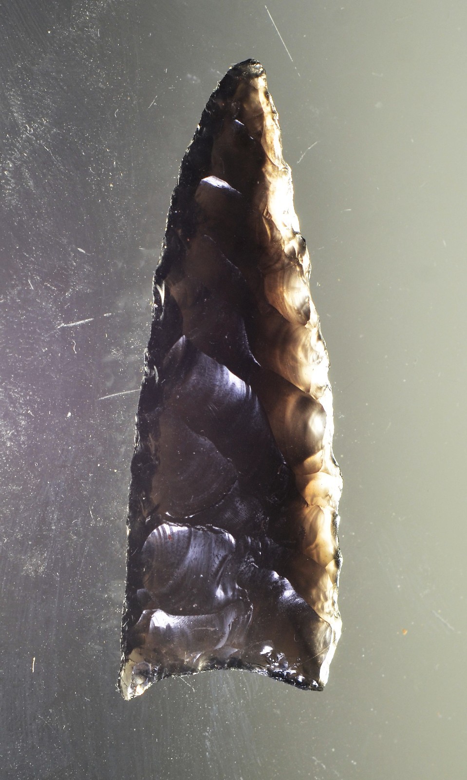 Authentic Modern Reproduction of Pre 1600 Pacific Northwest Obsidian Arrowhead