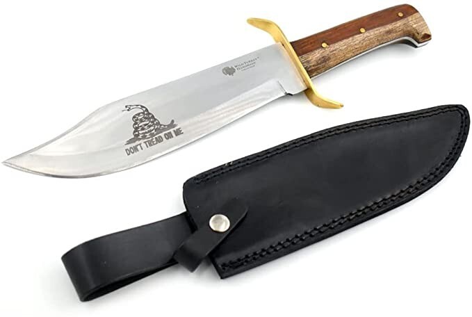 15″ Fixed Collector Bowie Hunting Survival Knife Full Tang Wood Handle (DTOM)