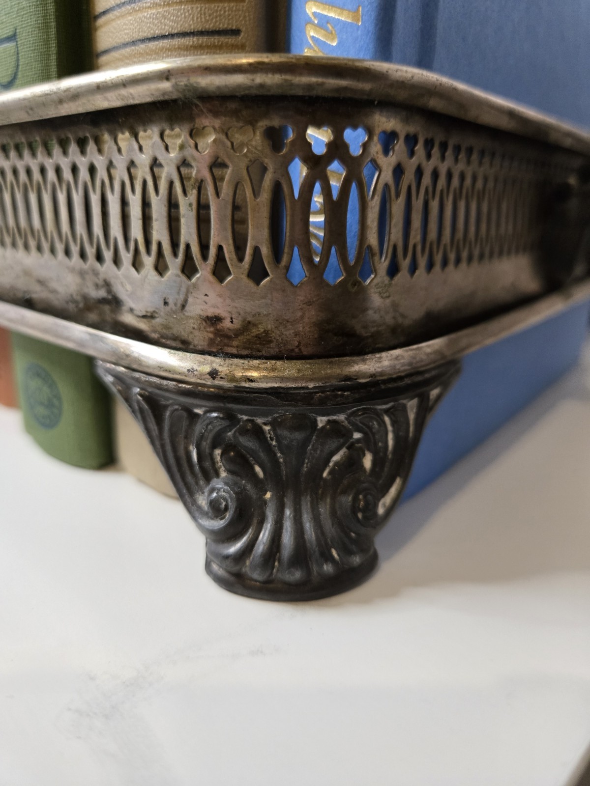 VTG Silver Plated Footed Rectangular Casserole Dish Holder Food Warmer Book Ends