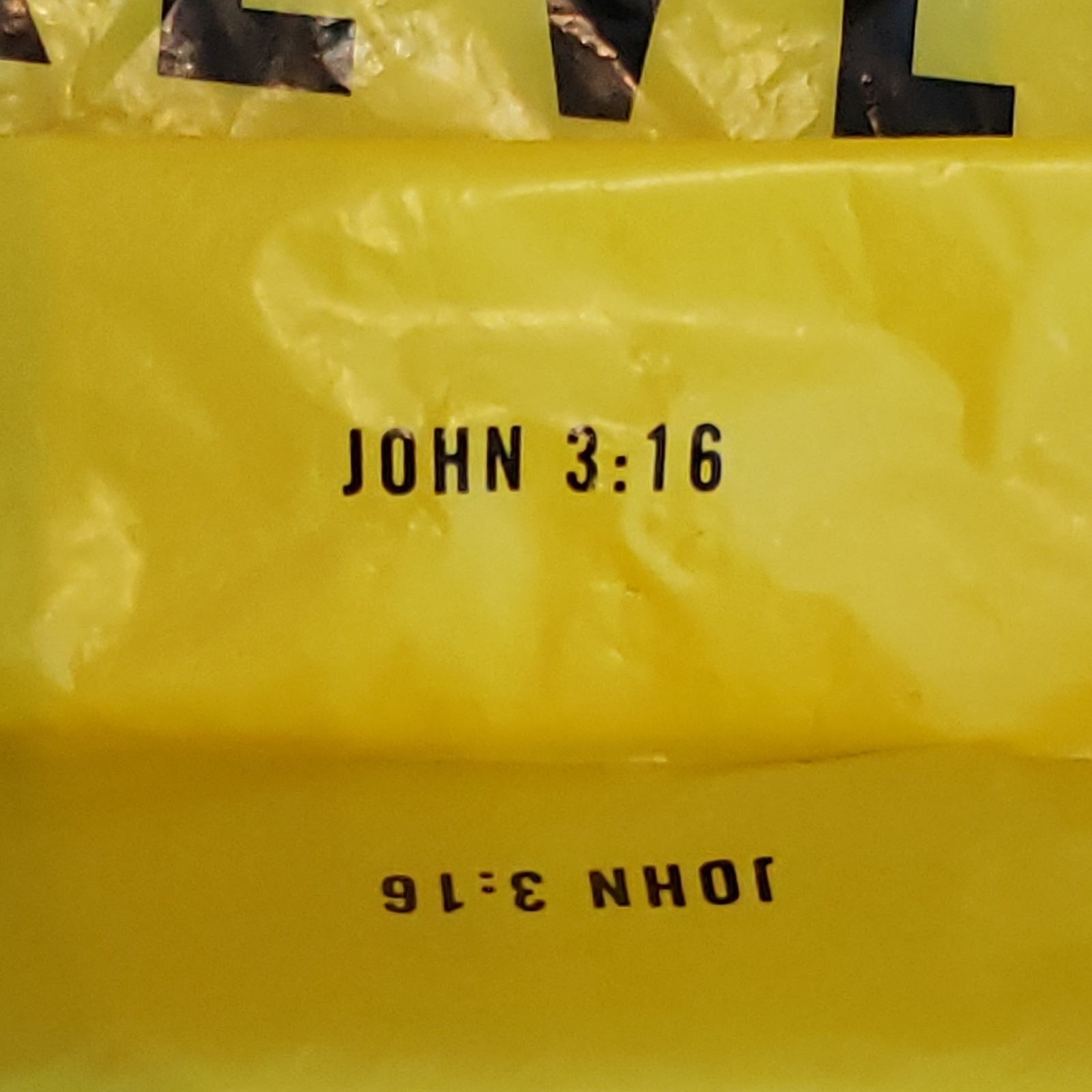 FOREVER 21 Yellow Large Foldable Plastic Reusable Shopping Bag with Handles