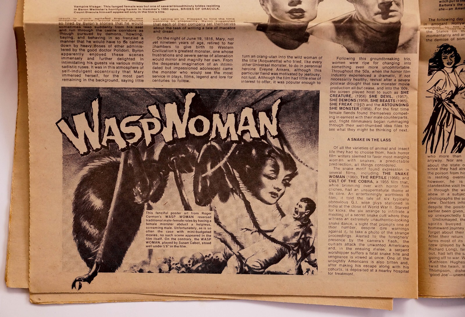 THE MONSTER TIMES #34 (1974) Horror Sci-Fi Fantasy newspaper Captain Kirk Speaks