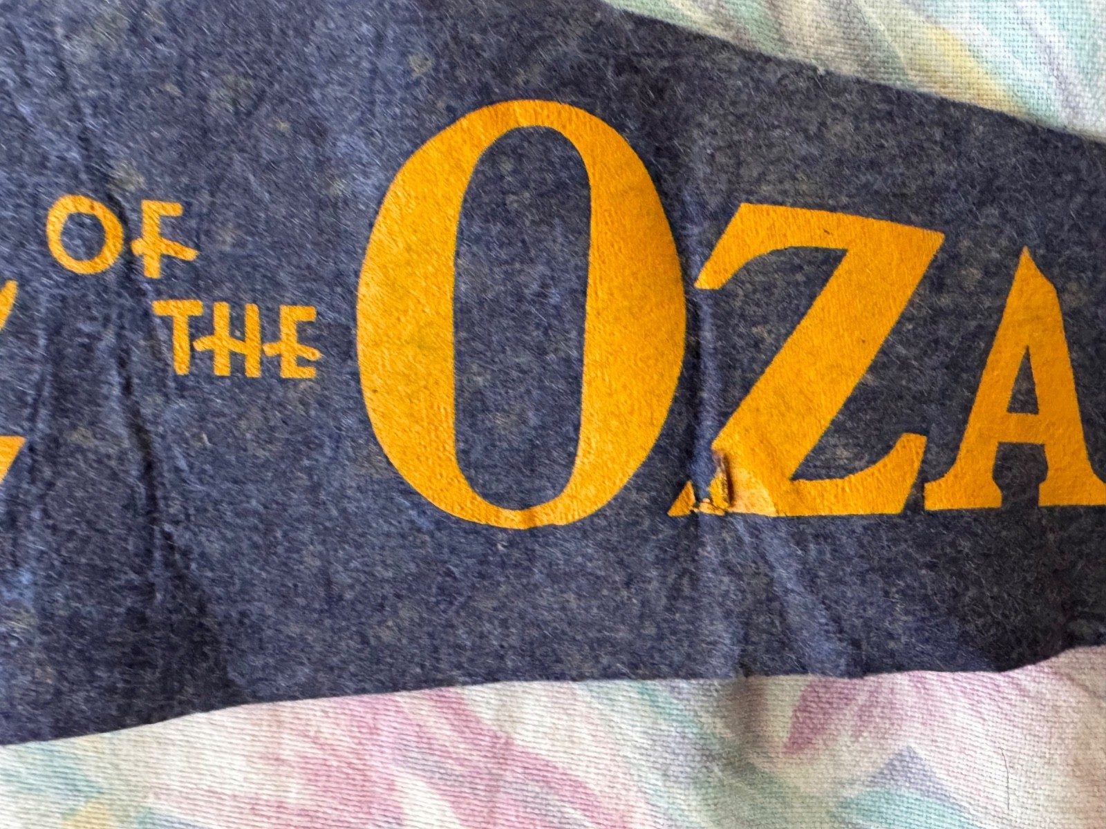 Vintage 50s/60s Lake Of The Ozarks Souvenir Wool Felt Pennant Flag Bagnell Dam