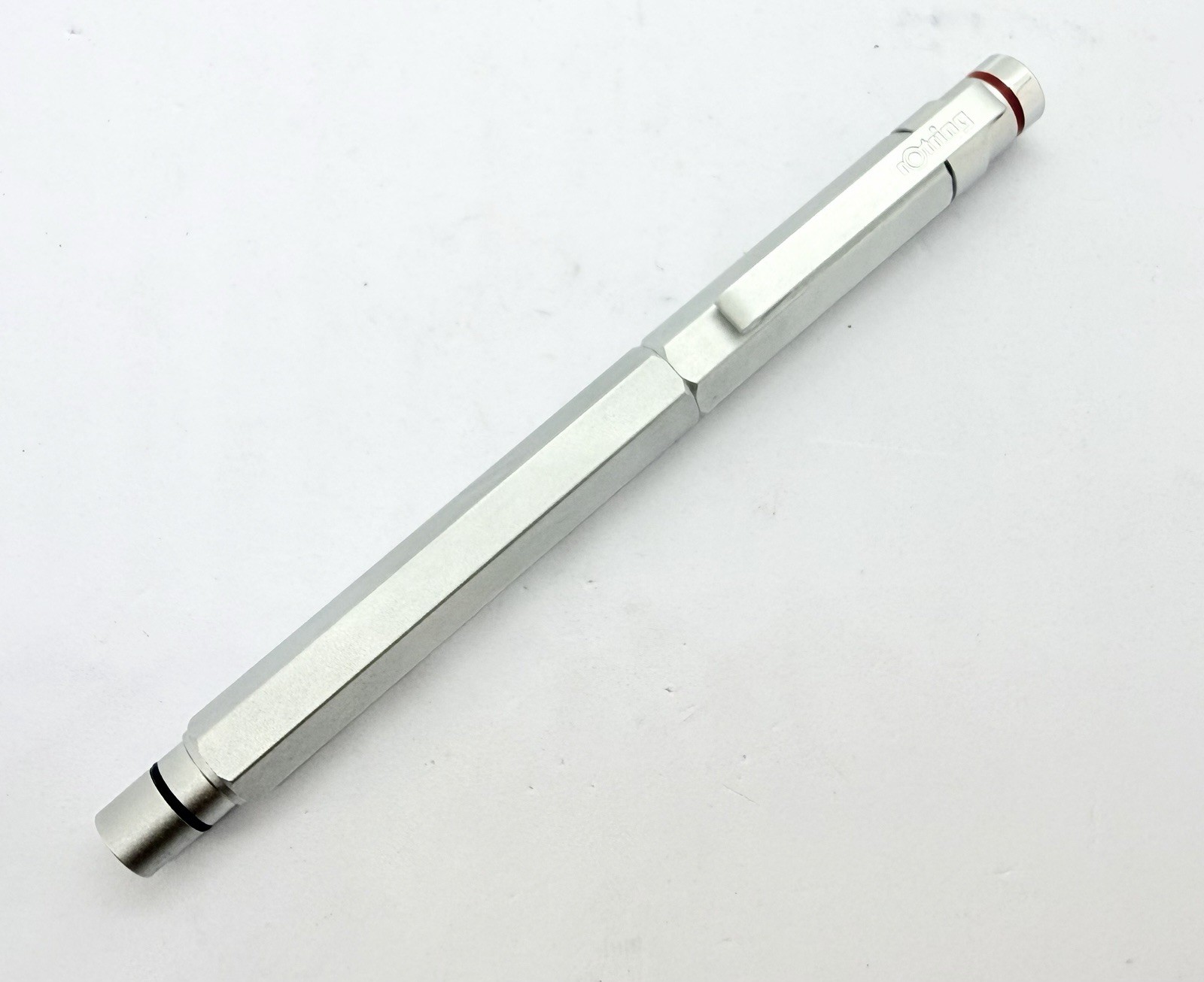 Rotring Newton Silver Color Rollerball Pen Cap Silver Germany Made