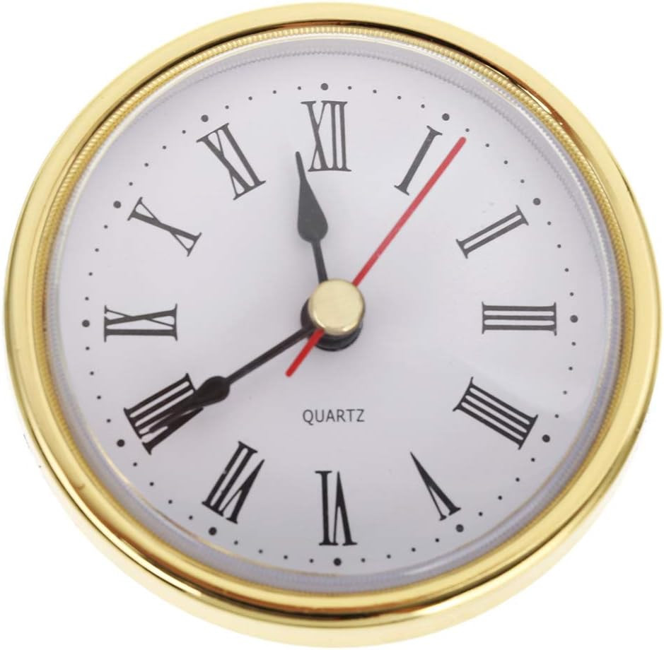 2-1/2 Inch Quartz Clock Insert with Roman Numerals DIY Replacement 65mm
