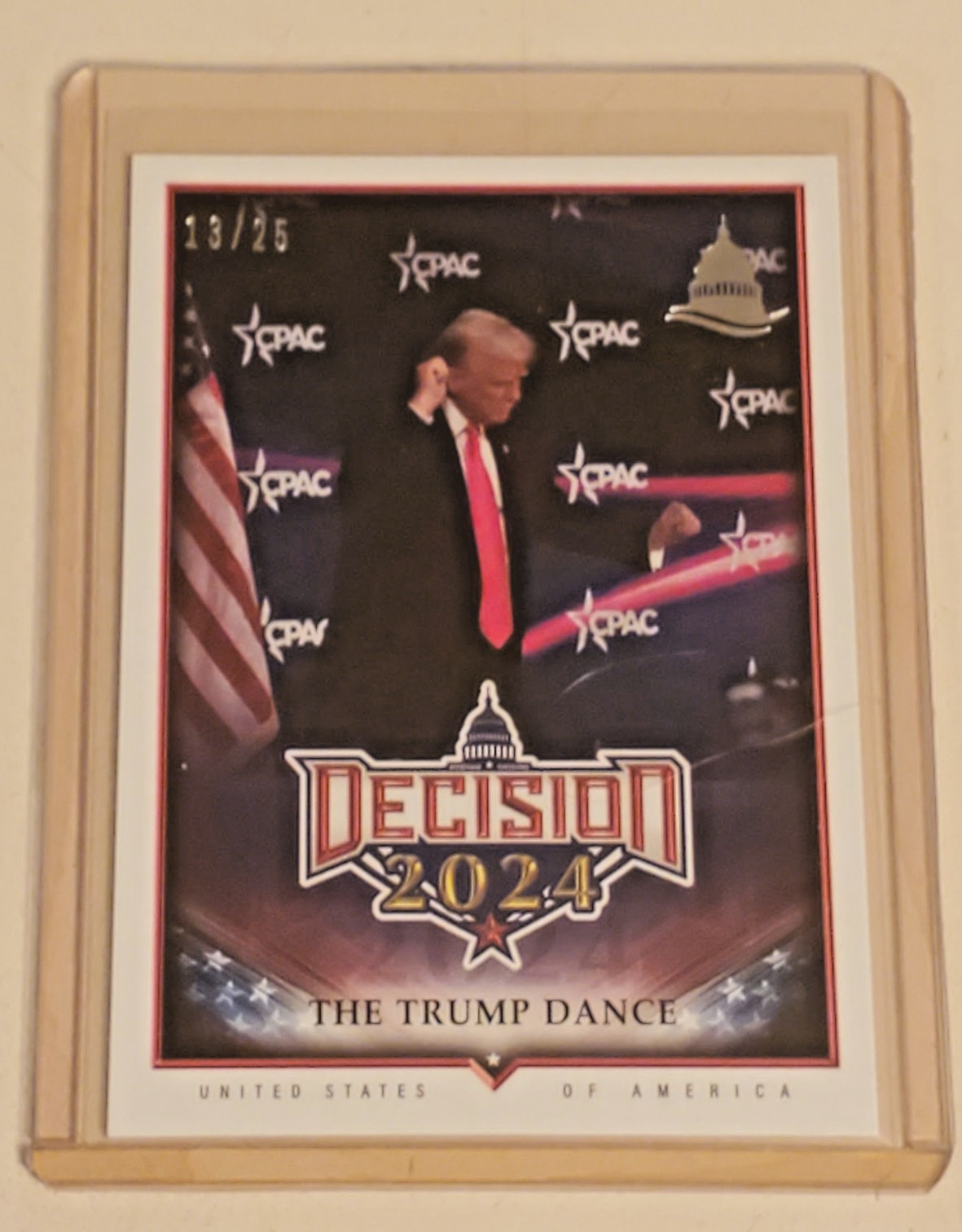 DECISION 2024 #203 TRUMP DANCE 13/25 SILVER DOME Premium Insert Decision 2025