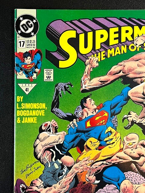 Superman The Man of Steel #17 Doomsday 1st Cameo Appearance 1992 Beautiful Book