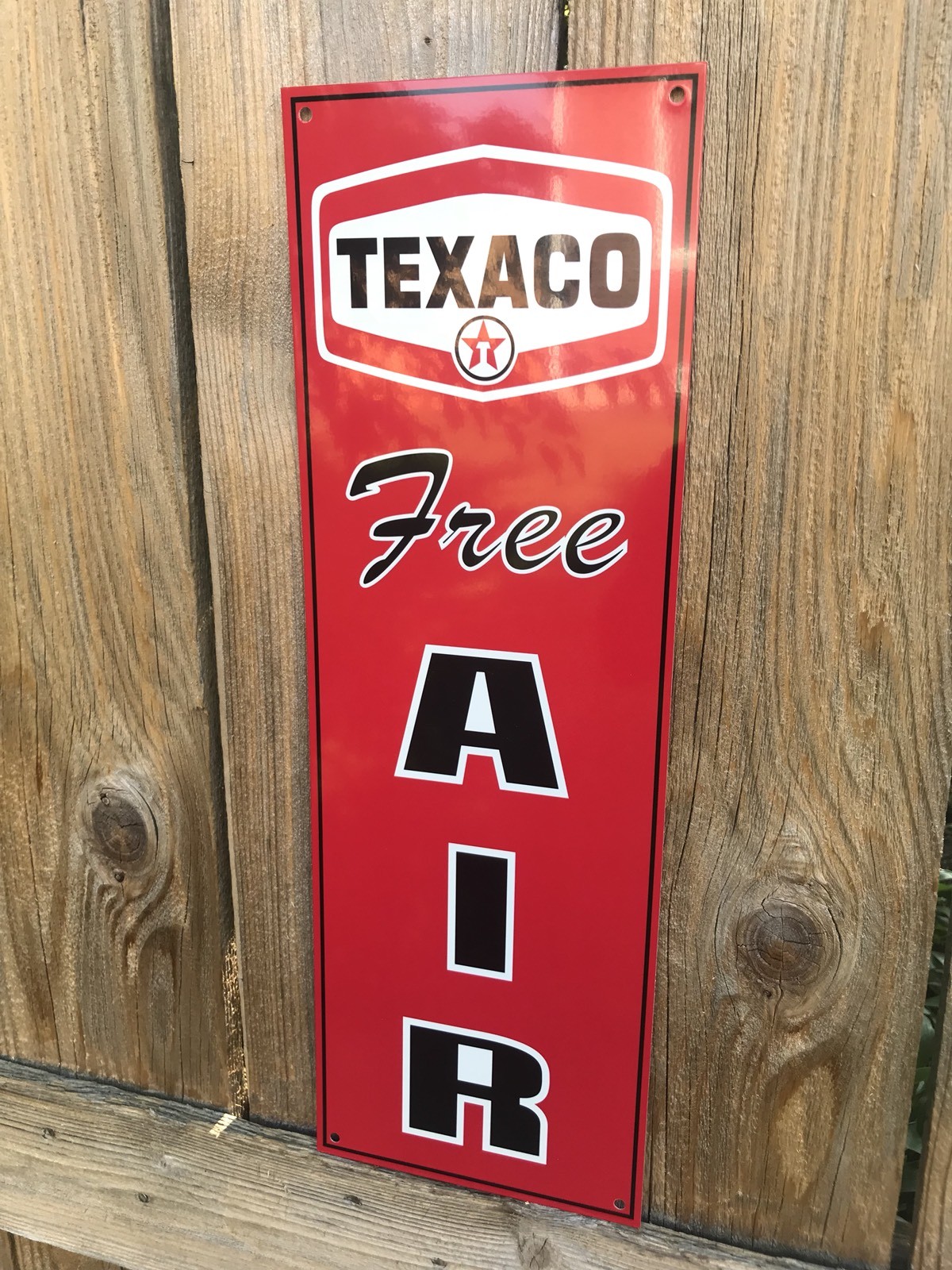 Texaco Free Air Garage Metal Gasoline Gas sign Pump Oil