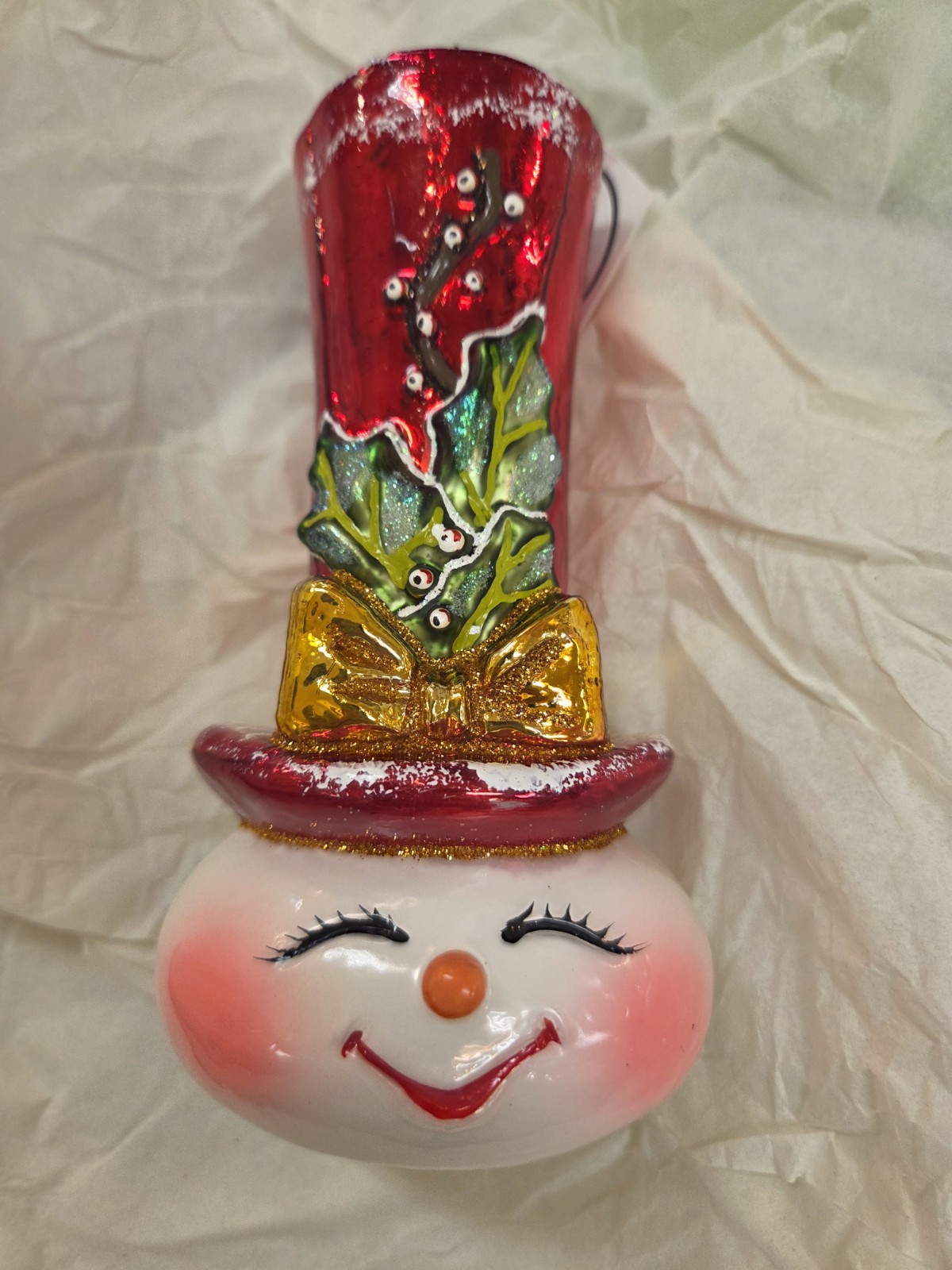 Heartfully Yours Christopher Radko JINGLE BELLE Red Hat Ornament NEW WITH TAGS