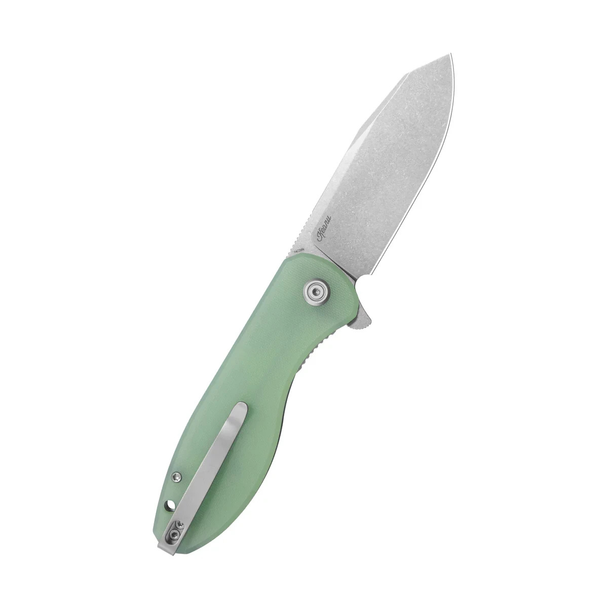 KUBEY MASTER CHIEF LINERLOCK FLIPPER KNIFE JADE G10 14C28N STAINLESS KU358L