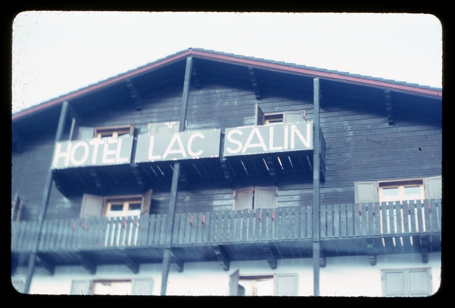 SL27 Slide 1979 Hotel Lac Salin Livigno Italy Alpine Architecture 207a